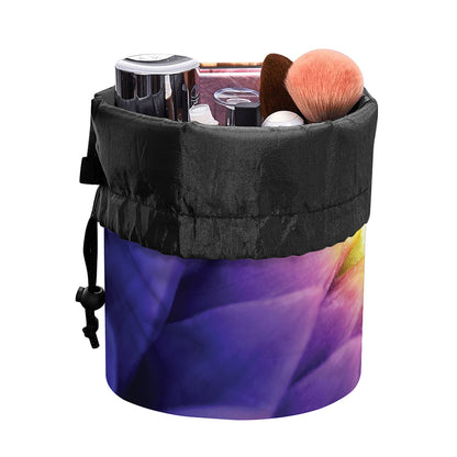 Chrysanthemum Flower Print Drawstring Makeup Bag
