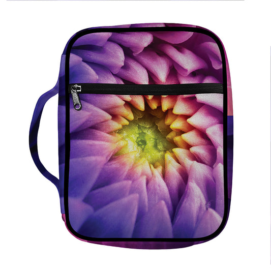 Chrysanthemum Flower Print Front Pocket Bible Bag