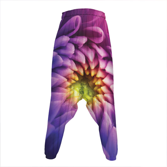 Chrysanthemum Flower Print Hammer Pants