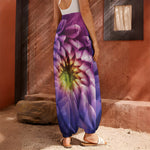 Chrysanthemum Flower Print Harem Pants