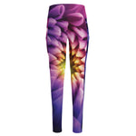 Chrysanthemum Flower Print High-Waisted Pocket Leggings