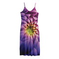 Chrysanthemum Flower Print Jersey Midi Cami Dress