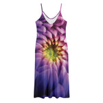 Chrysanthemum Flower Print Jersey Midi Cami Dress