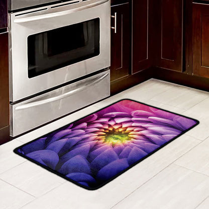 Chrysanthemum Flower Print Kitchen Mat