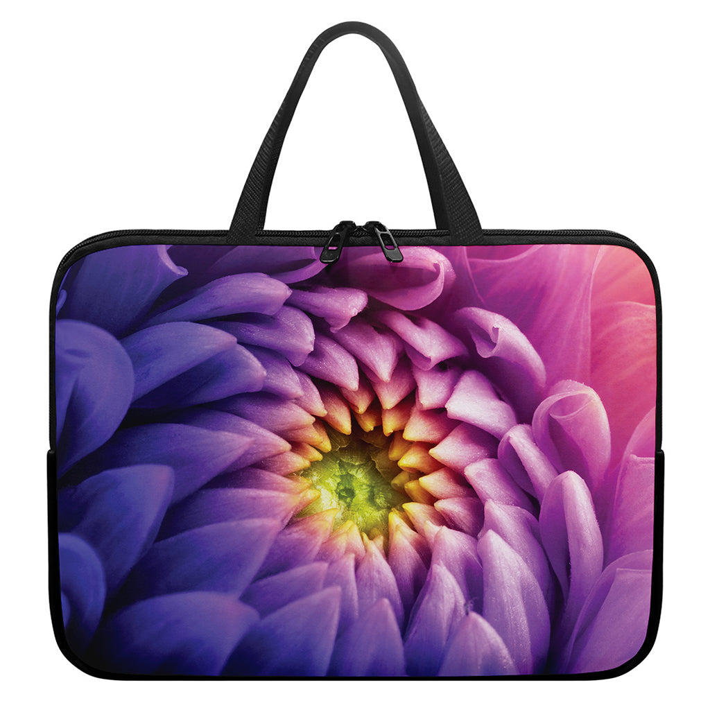 Chrysanthemum Flower Print Laptop Sleeve With Handle