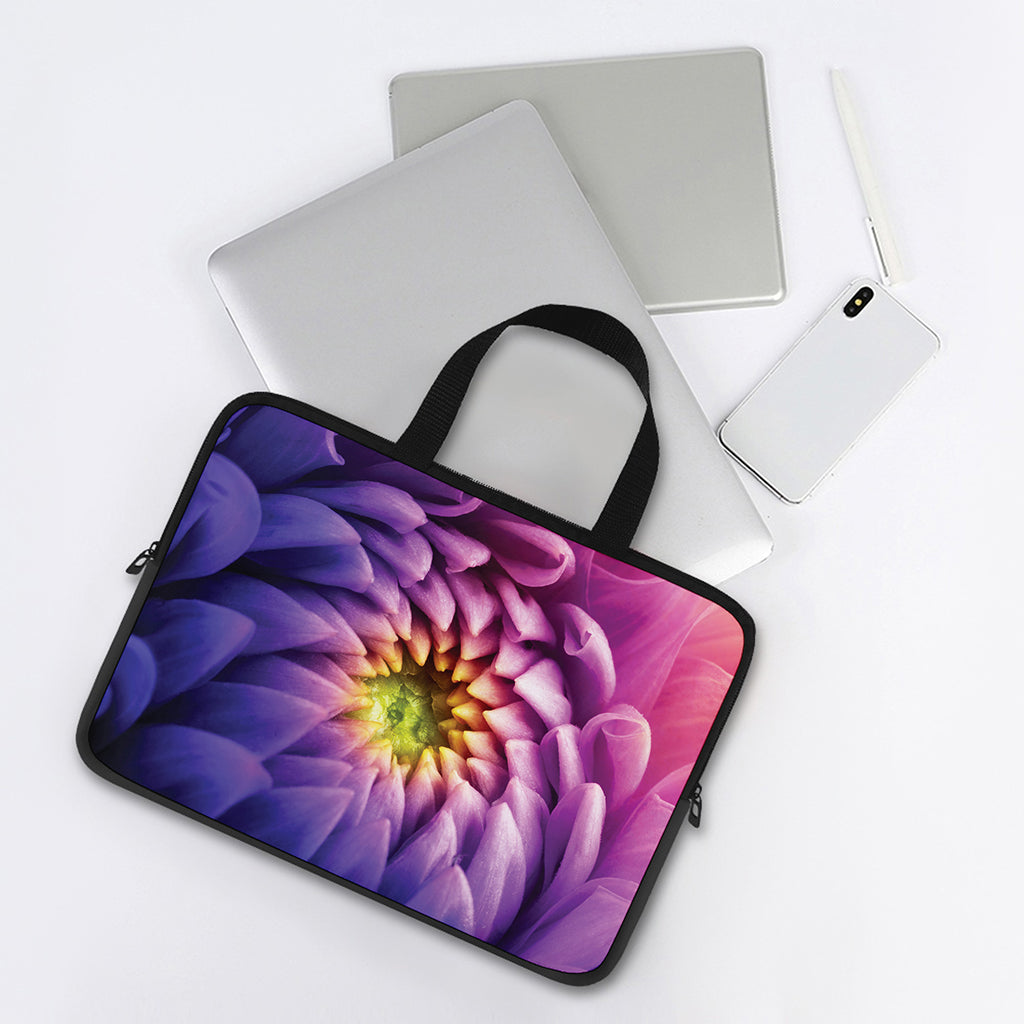 Chrysanthemum Flower Print Laptop Sleeve With Handle