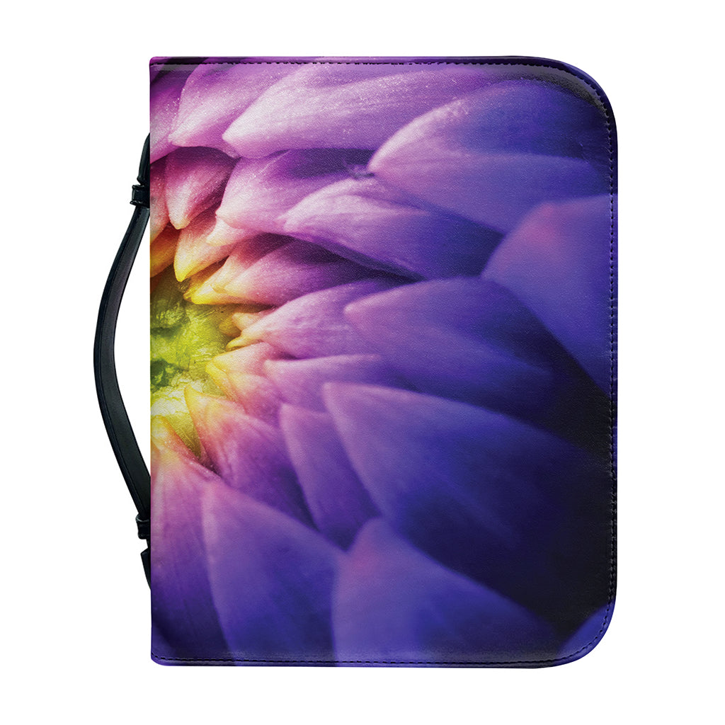 Chrysanthemum Flower Print Leather Bible Cover