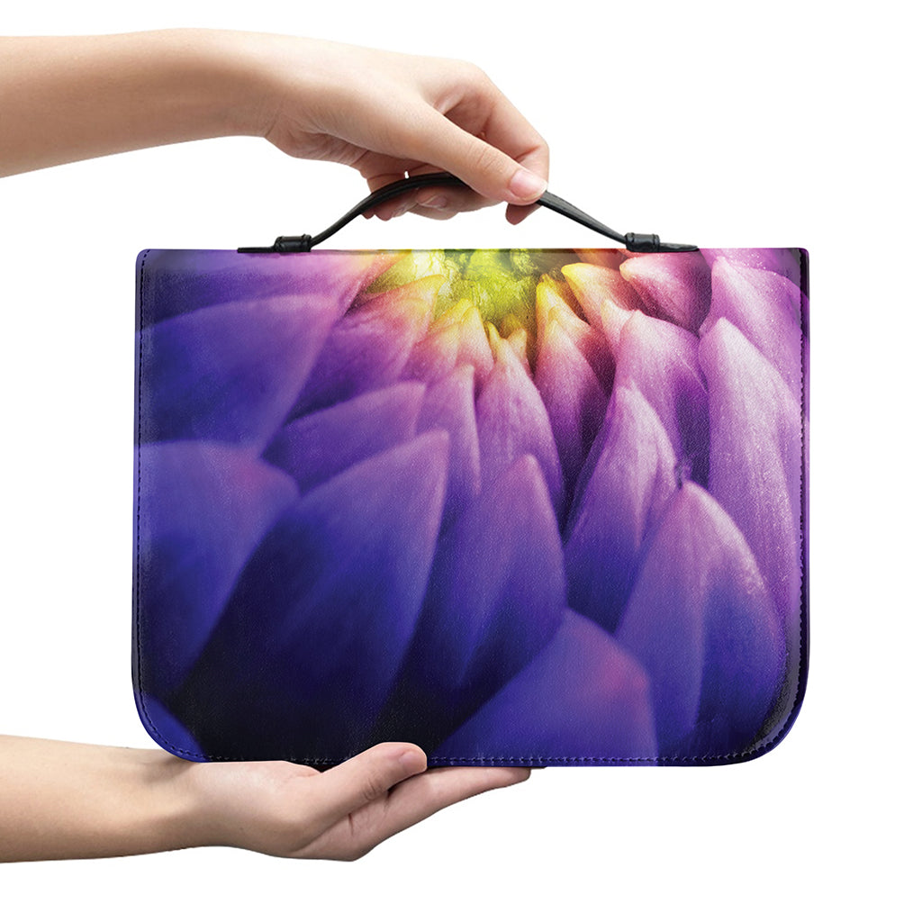 Chrysanthemum Flower Print Leather Bible Cover