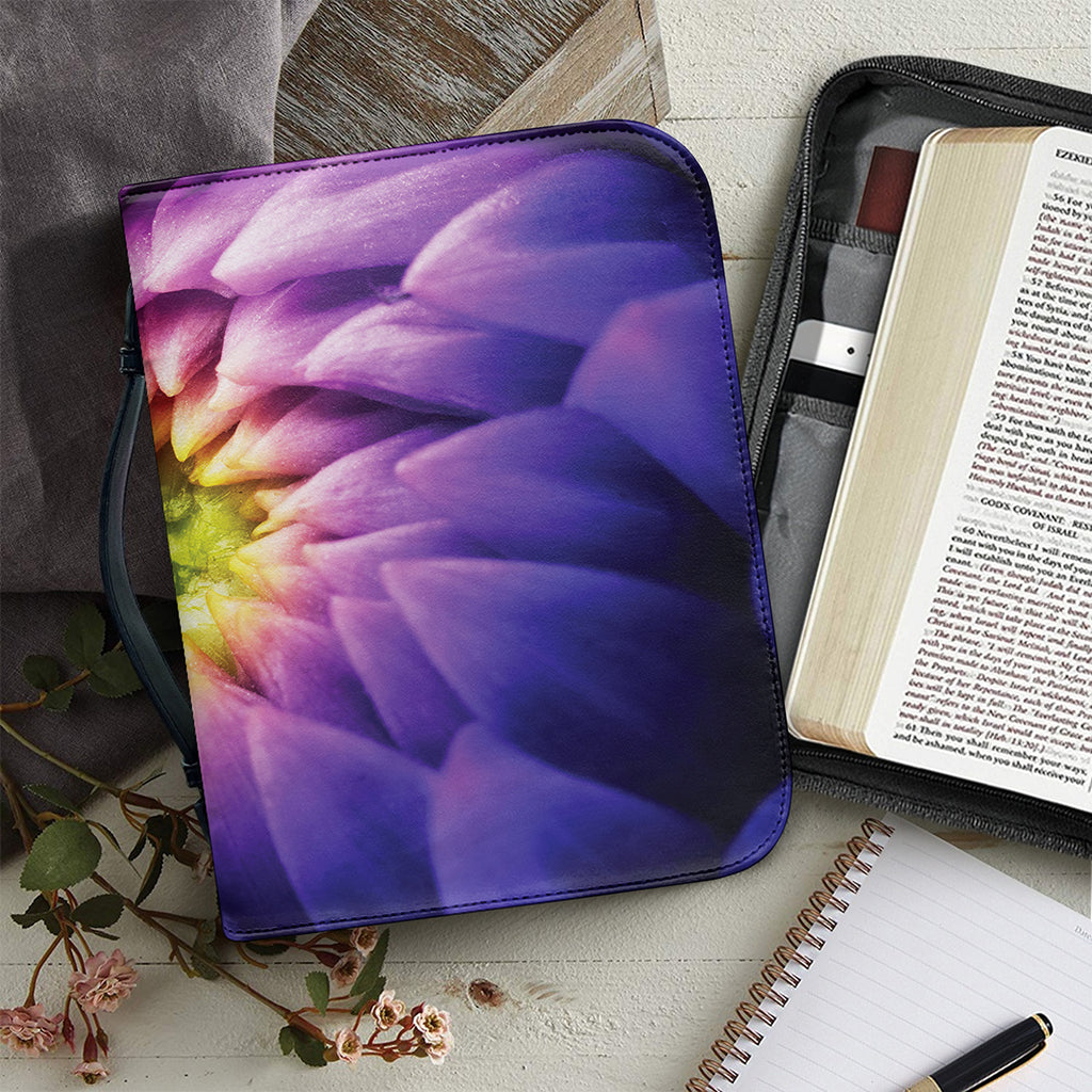 Chrysanthemum Flower Print Leather Bible Cover