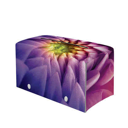 Chrysanthemum Flower Print Leather Tissue Box Cover