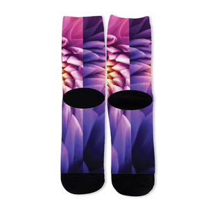 Chrysanthemum Flower Print Long Socks