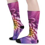 Chrysanthemum Flower Print Long Socks