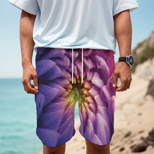 Chrysanthemum Flower Print Men's Cargo Shorts