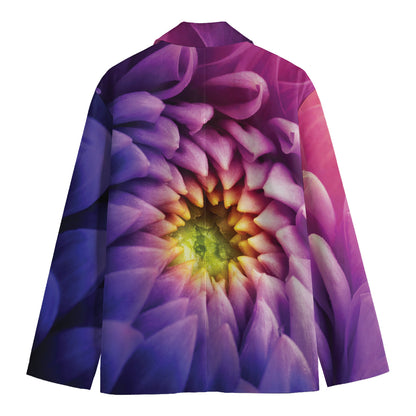 Chrysanthemum Flower Print Men's Cotton Blazer