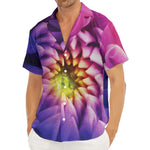 Chrysanthemum Flower Print Men's Deep V-Neck Shirt