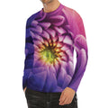 Chrysanthemum Flower Print Men's Long Sleeve Rash Guard