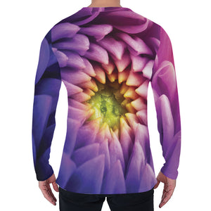 Chrysanthemum Flower Print Men's Long Sleeve T-Shirt