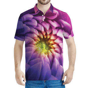 Chrysanthemum Flower Print Men's Polo Shirt