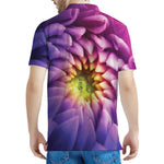 Chrysanthemum Flower Print Men's Polo Shirt