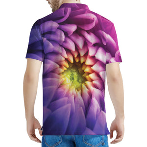 Chrysanthemum Flower Print Men's Polo Shirt