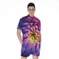 Chrysanthemum Flower Print Men's Romper