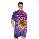 Chrysanthemum Flower Print Men's Rompers
