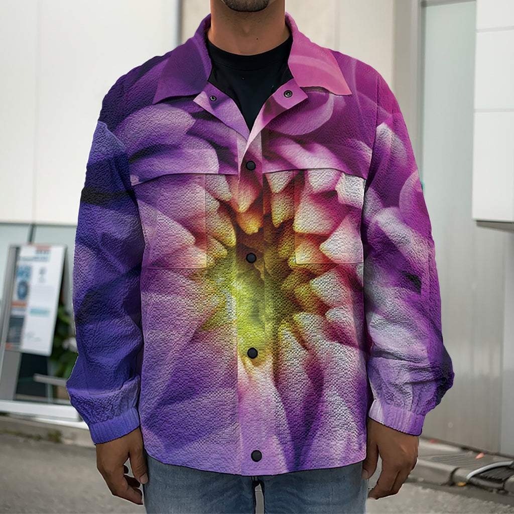 Chrysanthemum Flower Print Men's Shirt Jacket