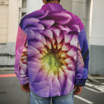 Chrysanthemum Flower Print Men's Shirt Jacket