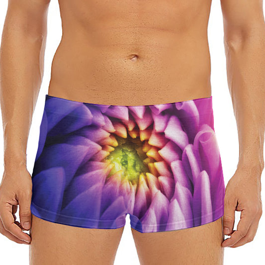 Chrysanthemum Flower Print Men's Short Boxer Briefs