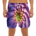 Chrysanthemum Flower Print Men's Split Running Shorts