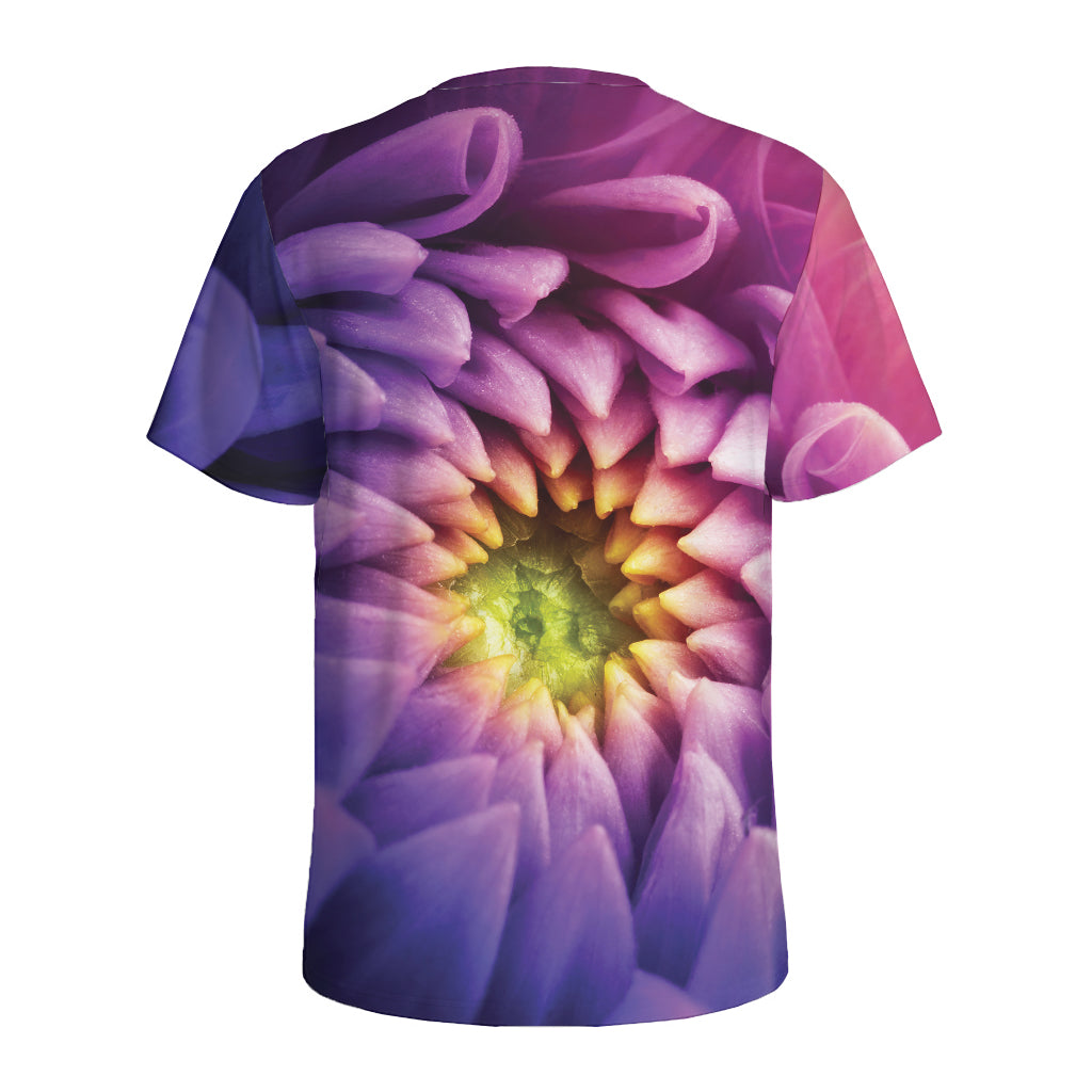 Chrysanthemum Flower Print Men's Sports T-Shirt