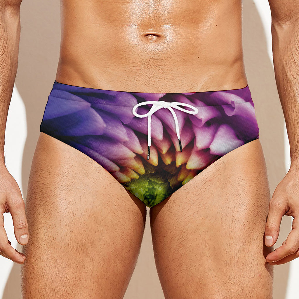 Chrysanthemum Flower Print Men's Swim Briefs