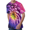 Chrysanthemum Flower Print Men's Velvet T-Shirt