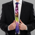 Chrysanthemum Flower Print Necktie