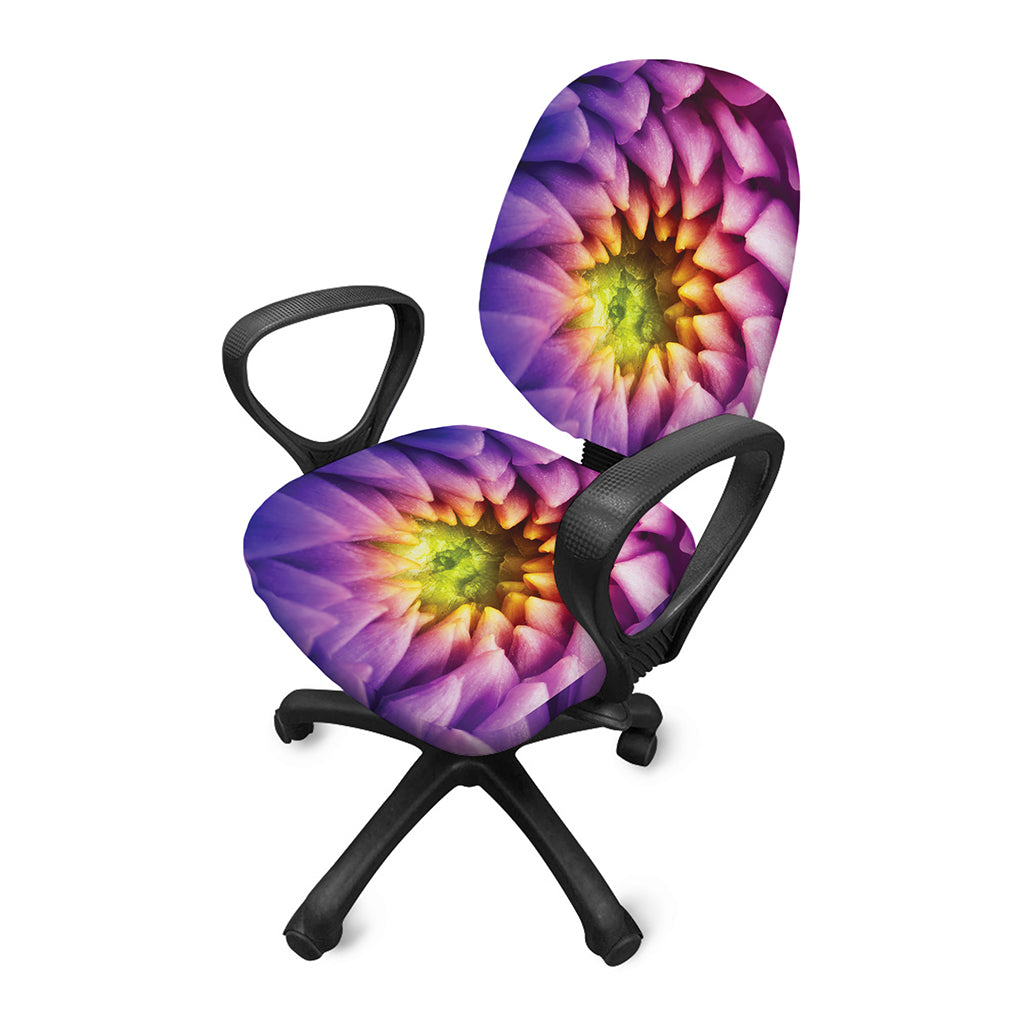 Chrysanthemum Flower Print Office Chair Cover