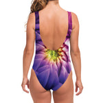 Chrysanthemum Flower Print One Piece Swimsuit