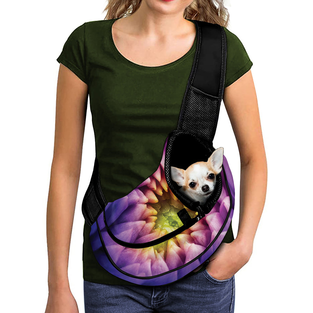 Chrysanthemum Flower Print Pet Sling Carrier