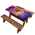 Chrysanthemum Flower Print Picnic Table Cover