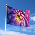 Chrysanthemum Flower Print Polyester Flag