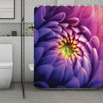 Chrysanthemum Flower Print Polyester Shower Curtain