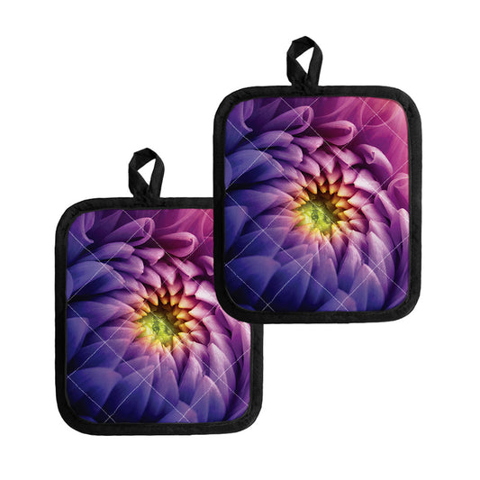 Chrysanthemum Flower Print Pot Holders