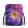 Chrysanthemum Flower Print Rectangular Crossbody Bag