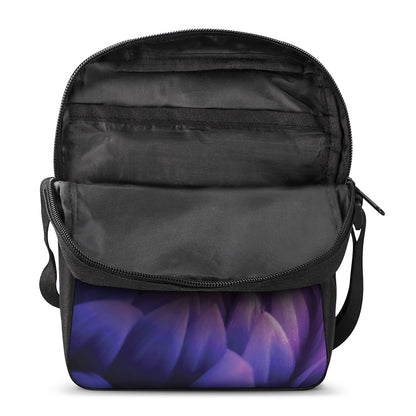 Chrysanthemum Flower Print Rectangular Crossbody Bag