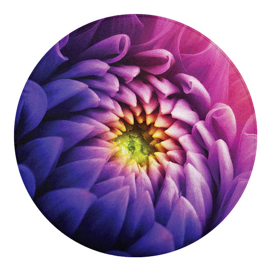 Chrysanthemum Flower Print Round Blanket