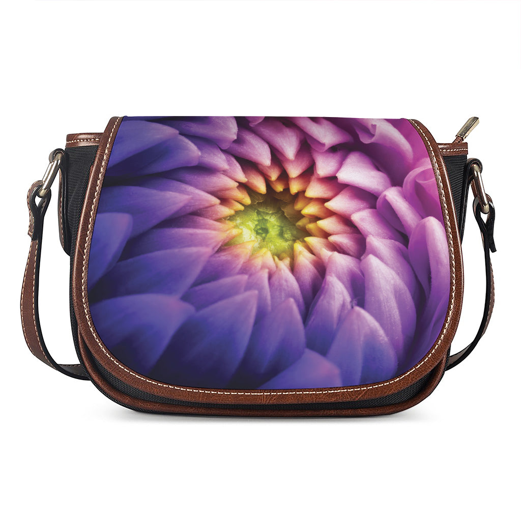 Chrysanthemum Flower Print Saddle Bag