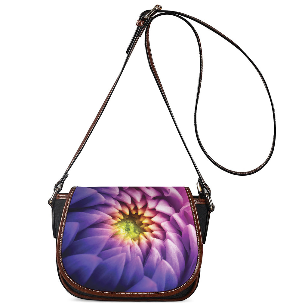 Chrysanthemum Flower Print Saddle Bag