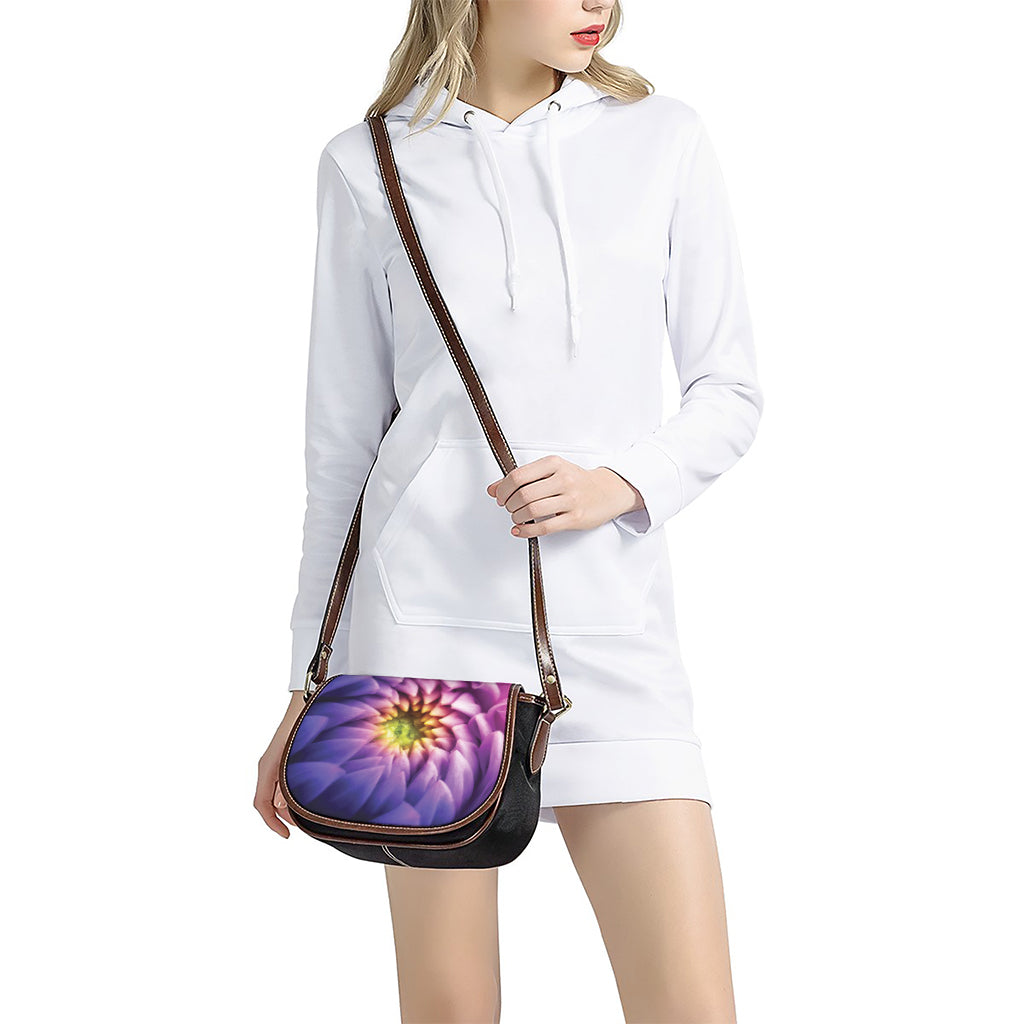 Chrysanthemum Flower Print Saddle Bag