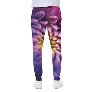 Chrysanthemum Flower Print Scuba Joggers