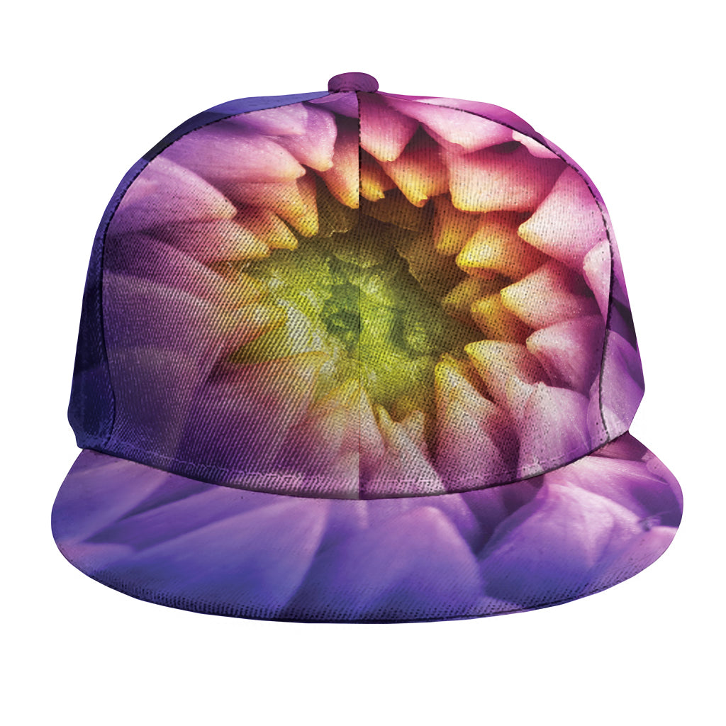 Chrysanthemum Flower Print Snapback Cap