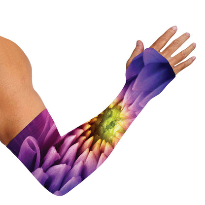 Chrysanthemum Flower Print Sun Protection Arm Sleeves
